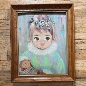 Vintage Girl Portrait Print Artwork